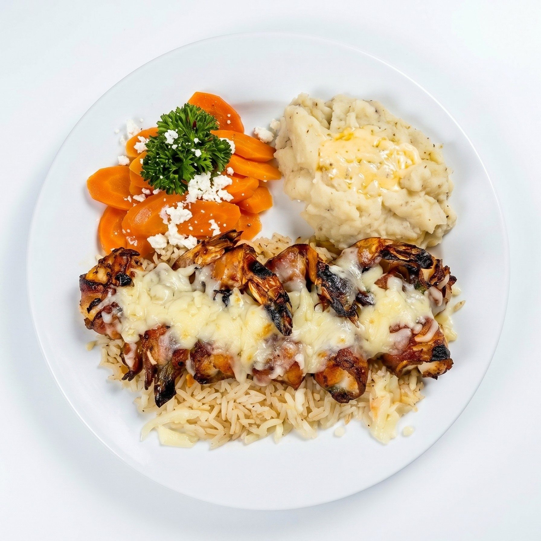 Shrimp Brochette Lunch.