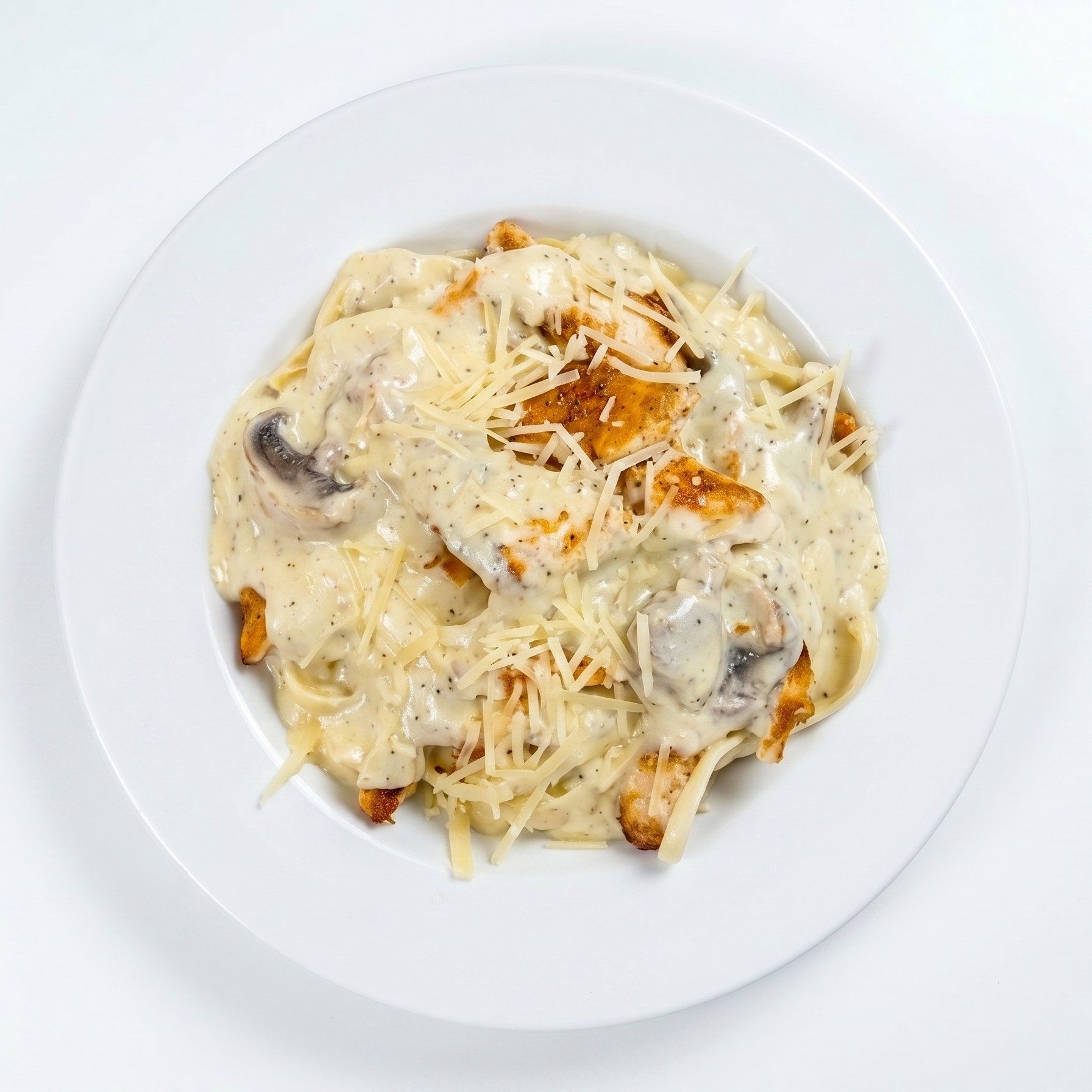 Blackened Grilled Chicken Alfredo.